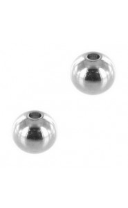 Stainless steel Bead 4mm Antique silver